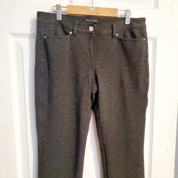 WH|BM Woman's Slim Leg charcoal gray dress pants trousers size 4R - Picture 1 of 6